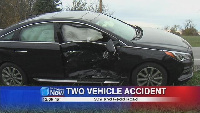 Two vehicles collide on 309